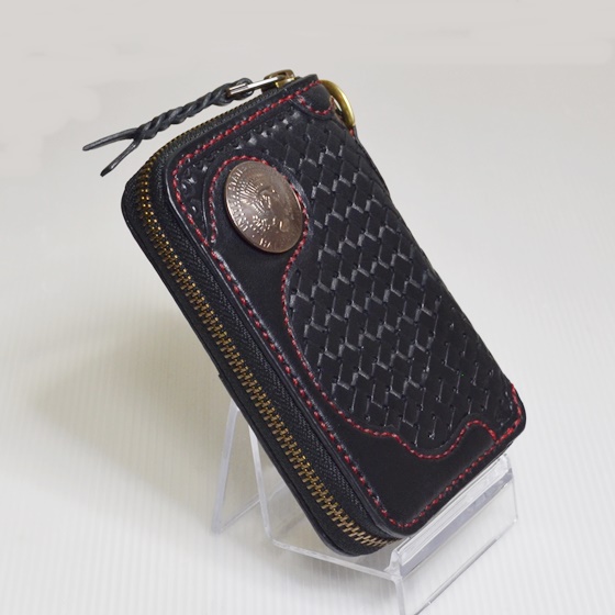 ラウンドファスナーミドルウォレットの画像